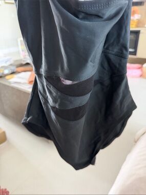 Anne Cole Black One-Piece Swimsuit with Sheer Mesh Insets